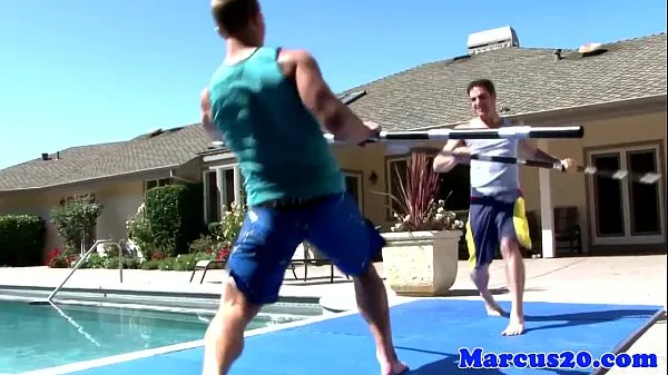 Watch Athlectic jocks assfucking by the pool total Tube