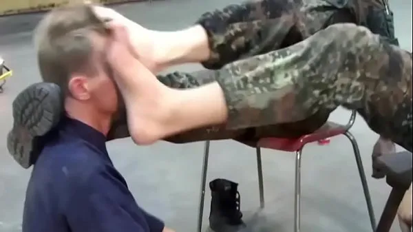 Watch A lucky guy is allowed to lick the boots of two German soldiers total Tube