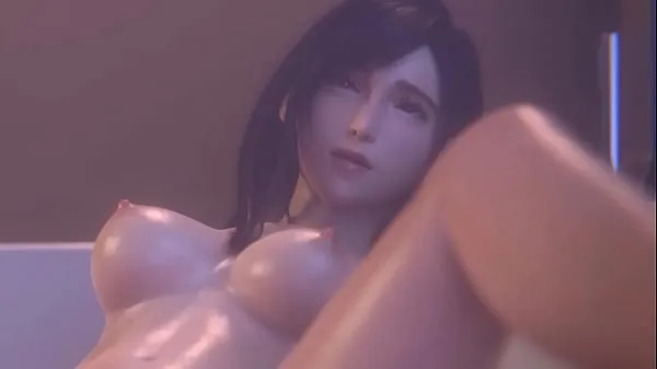Final Fantasy VII Remake Tifa Lockhart Takes a Big Cock in Her Ass While Bathing in 3D Hentai