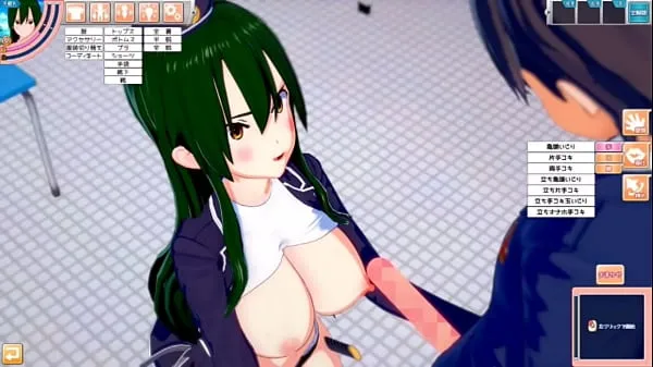 Watch Eroge Koikatsu! ] Sex after rubbing the breasts of Re Zero Crusch and having him serve as a standing handjob blowjob! Big breasts anime [hentai game total Tube