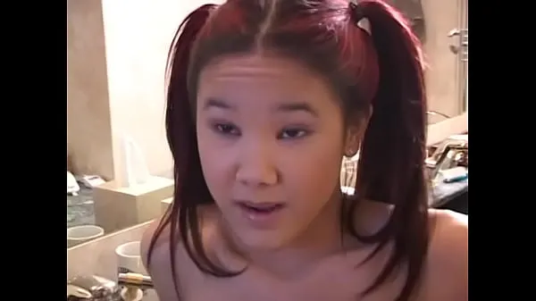 Small breast Asian babysitter seduces then fucks horny old man in bed