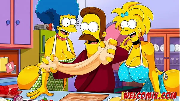 Watch Orgy with hot asses from the Simpsons total Tube