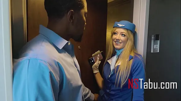 Blonde Air Hostess Fucks Random Black Dude In A Motel
